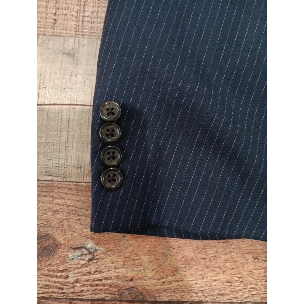 Polo‎ Ralph Lauren Blazer Mens 48R Pinstripe Made Italy Wool / Cashmere   2355